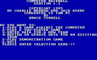 Computer Baseball (AMIGA)