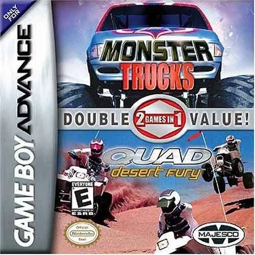 2 Games In 1 Double Value!: Monster Trucks / Quad Desert Fury (GBA)