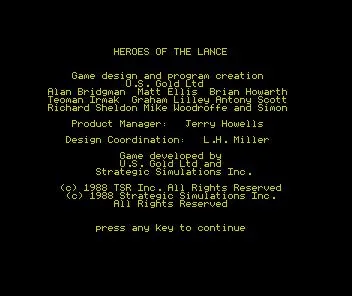 Advanced Dungeons & Dragons: Heroes of the Lance (NES)