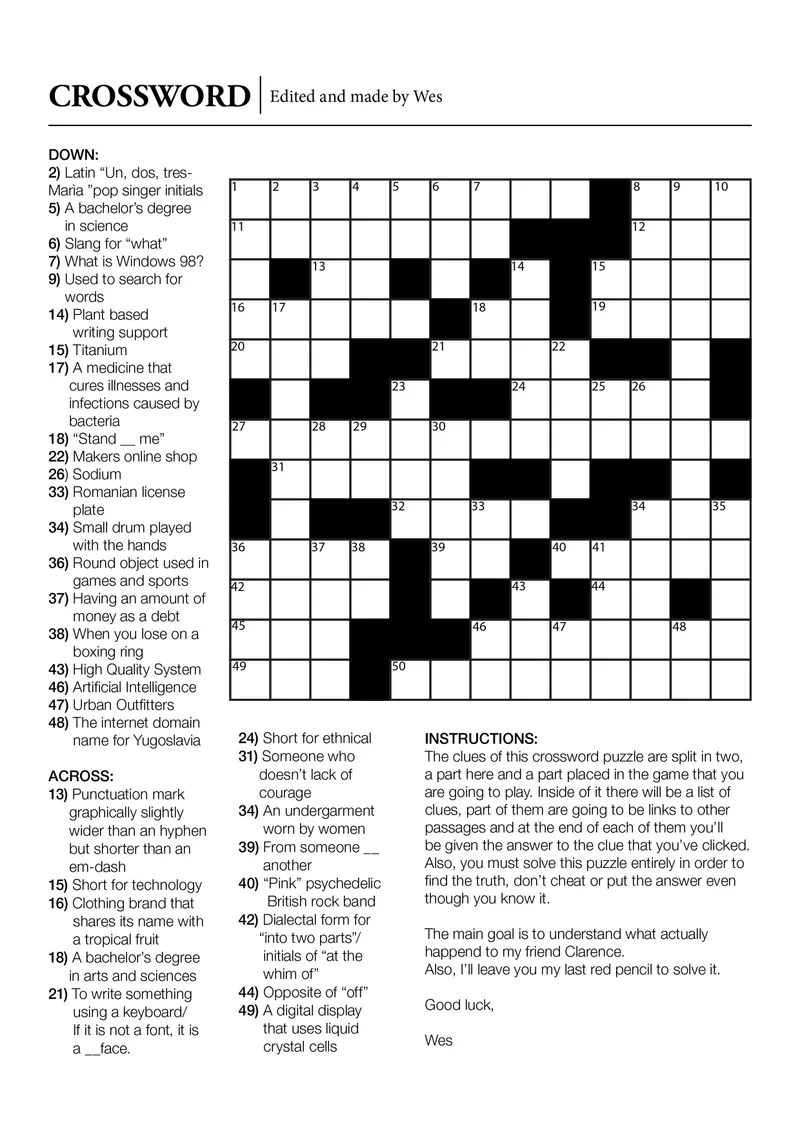 Crosswords