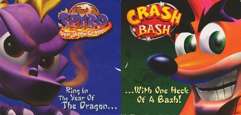 Crash Bash & Spyro The Dragon: Year Of The Dragon Demo (PS1)