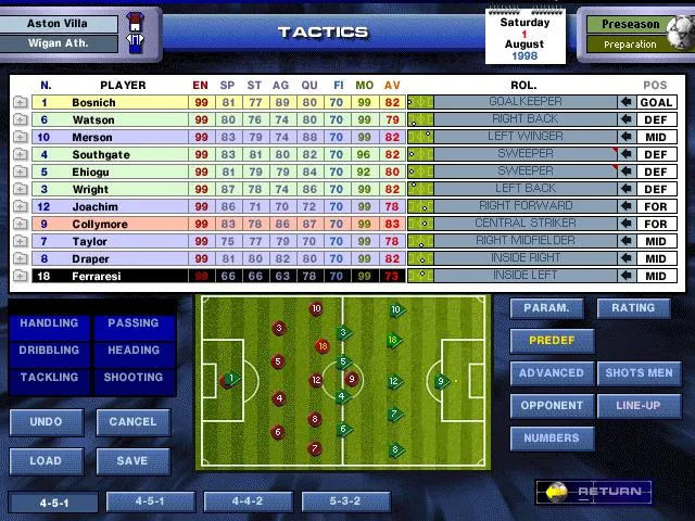 Premier Manager: Ninety Nine